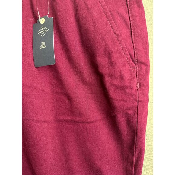 St John Bay Girlfriend Chino Mid Rise Pants Plum Casual Workwear 14P New Holiday - Picture 5 of 9